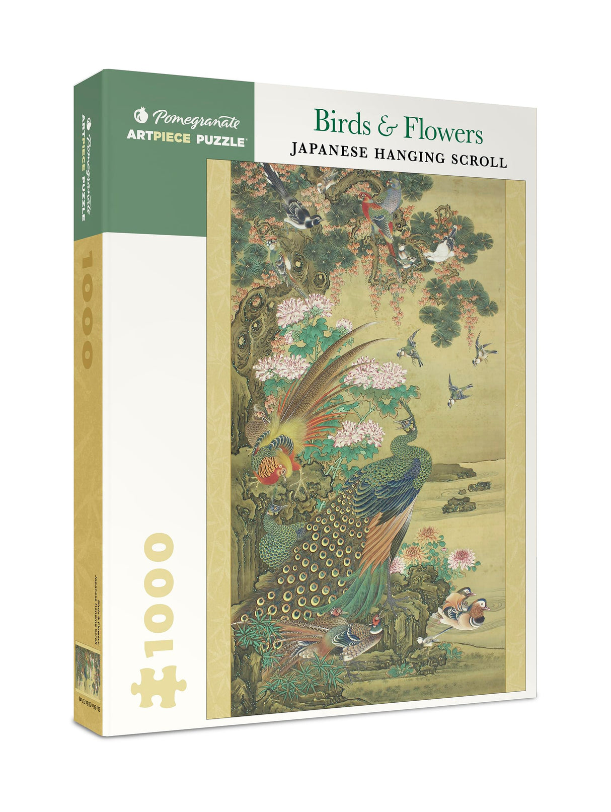 Birds & Flowers: Japanese Hanging Scroll 1000-Piece Jigsaw Puzzle Pomegranate