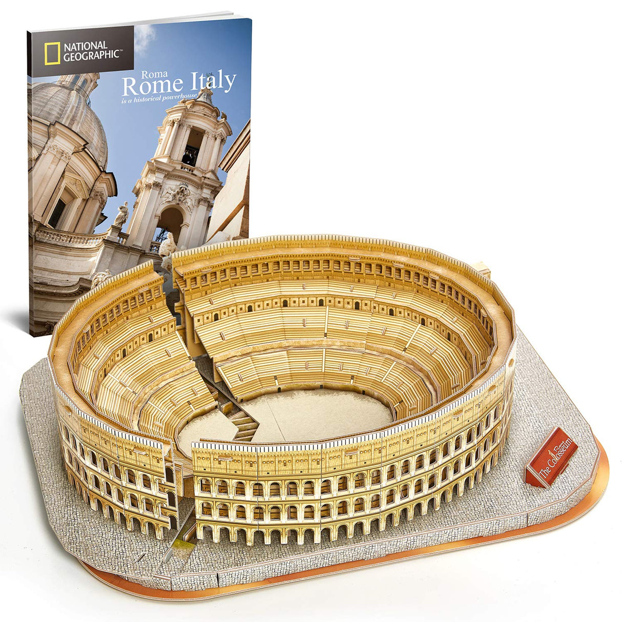 CubicFun 3D Puzzle for Adults Kids Rome Colosseum Jigsaw Italy Architecture Model Kits DIY Toys with Booklet Birthday Gift for Boys Girls Age 8+, 131 Pieces Valentine's Day Gift Easter Gifts Puzzles CubicFun