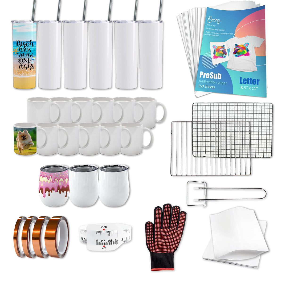 ProSub Large 40L Convection Dye-Sublimation Oven Deluxe Bundle for Cups & Tumblers ProSub