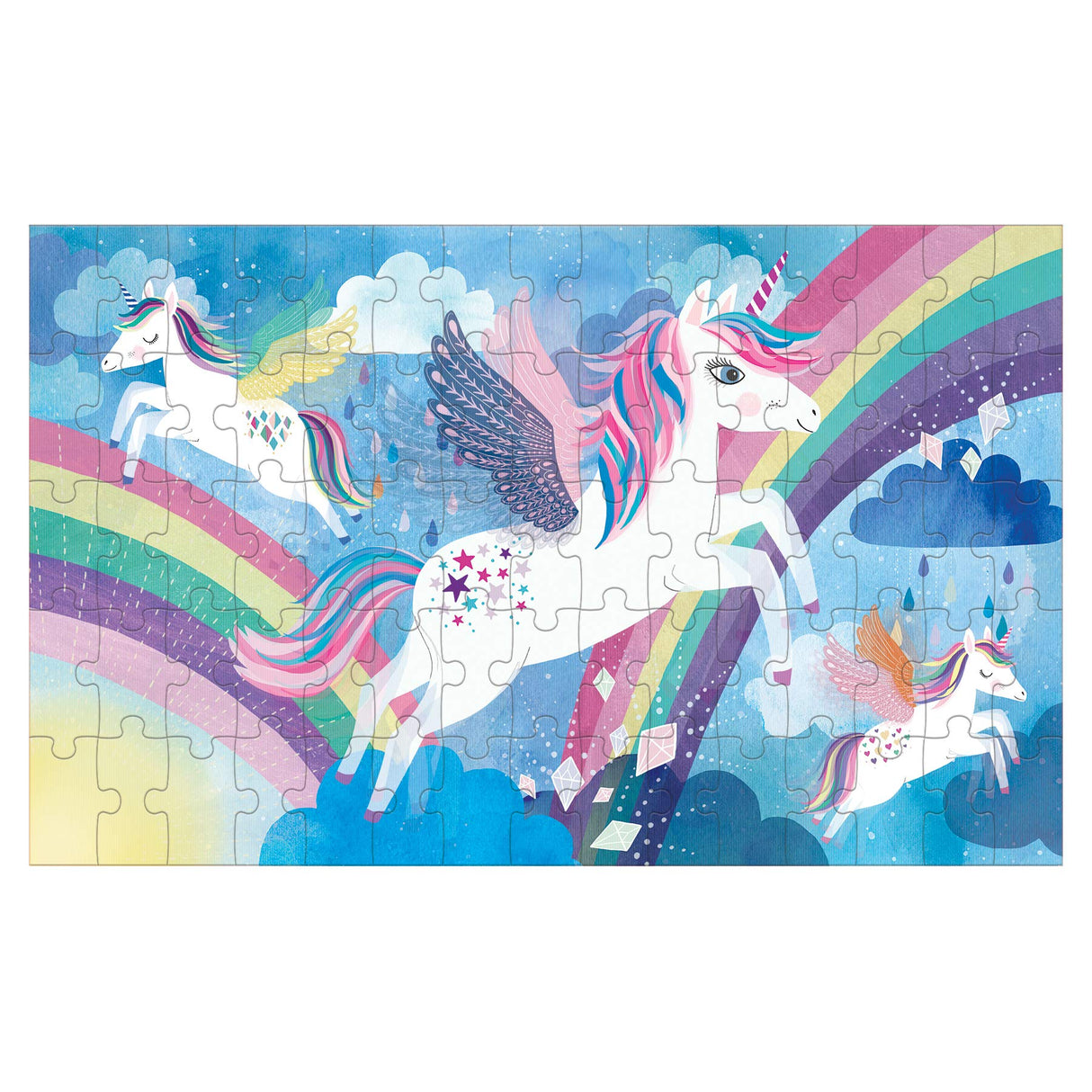 Mudpuppy Unicorn Magic 75 Piece Lenticular Puzzle from Mudpuppy - Exciting and Innovative Jigsaw Puzzle for Kids, 17.75" x 11", Watch The Completed Puzzle Transform Before Your Eyes, Ages 5+ Mudpuppy