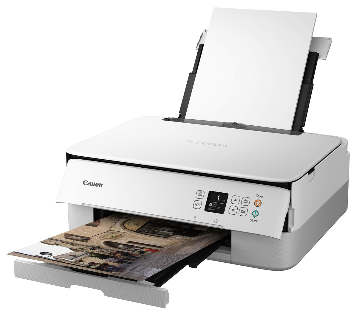 Canon PIXMA TS5320 All in One Wireless Printer, Scanner, Copier with AirPrint, White, Works with Alexa Canon