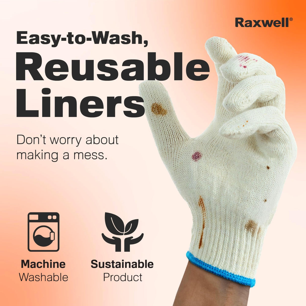 Raxwell BBQ Gloves - 6 Heat Resistant & Washable Cotton Liners + 100 Disposable Nitrile Food Prep Gloves - For Barbecue Smoking, Cooking & Hot Food Prep - Size Large Raxwell