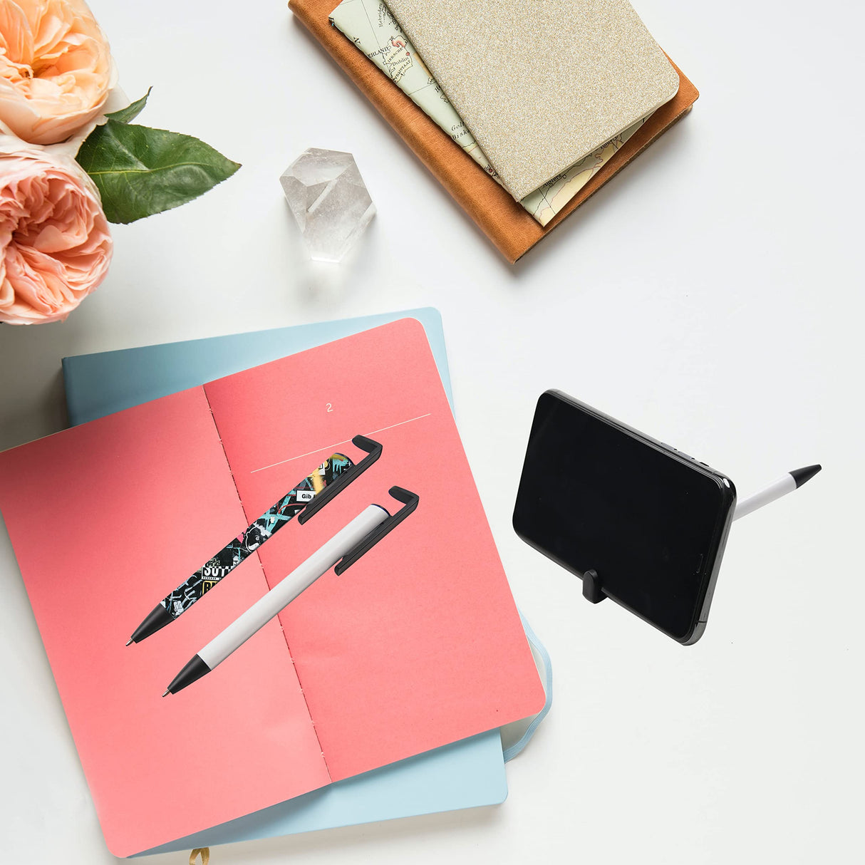 Sublimation Pens blank with Shrink Wrap White Aluminum Customized Clip Ballpoint Pen School Supplies for DIY Office Stationery Supplies (100 Sets) ORJ