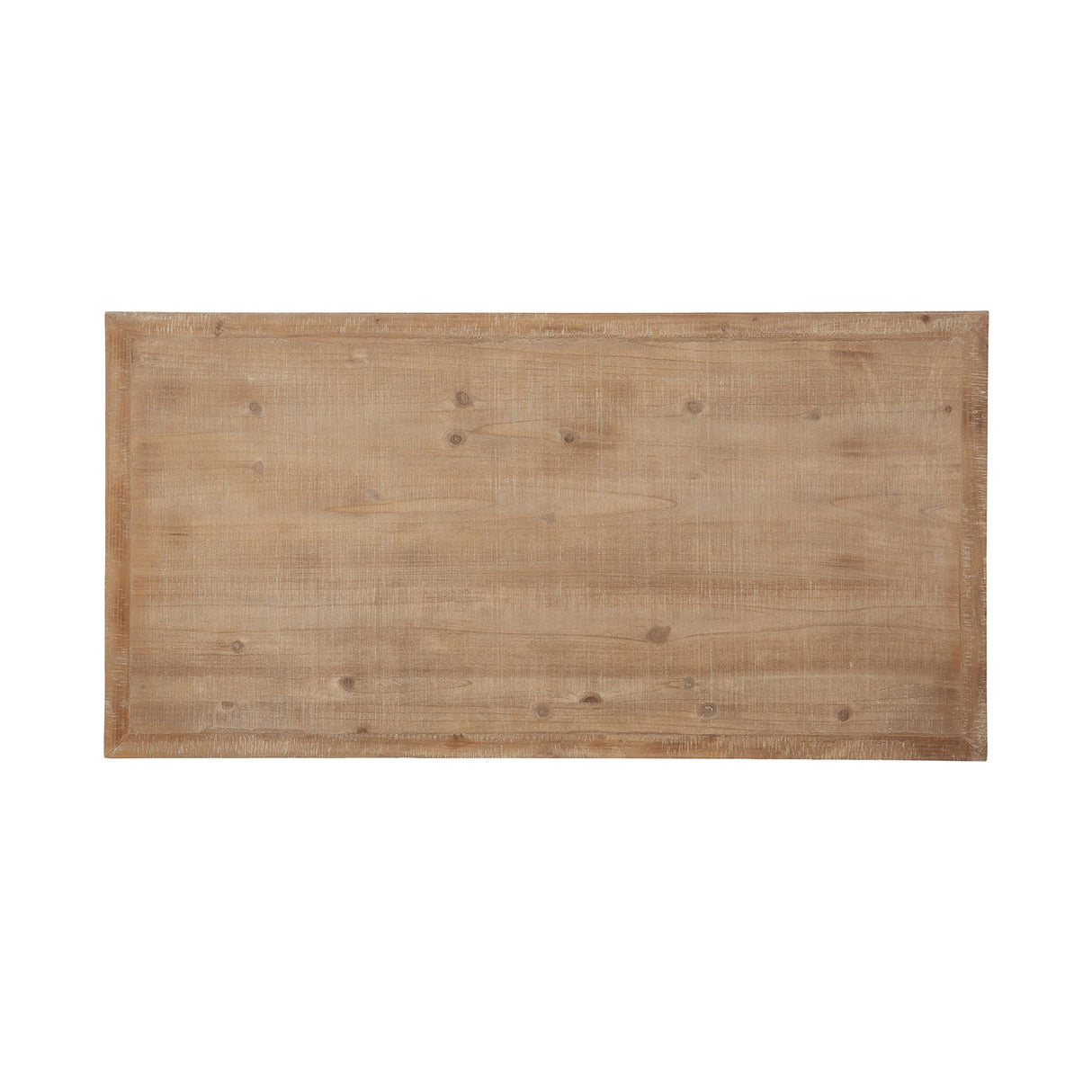 Kate and Laurel Wyldwood Farmhouse Wooden Desk, 46 x 24 x 30, Brown and White, Rustic Carved Wood Computer Desk for Functional and Stylish Home Office Decor Kate and Laurel