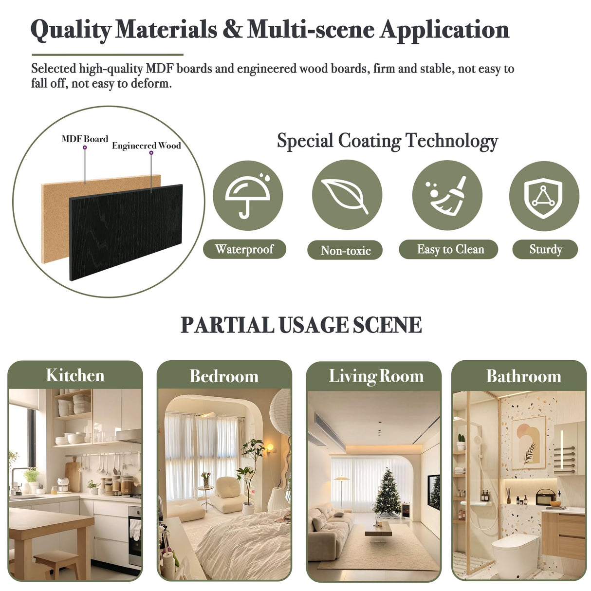 CHYMSUN 71” Tall Arched Kitchen Pantry Cabinet, Modern Farmhouse Hutch Storage Cabinets with Large Drawer and Glass Doors for Kitchen, Dining Room, Living Room, Black CHYMSUN