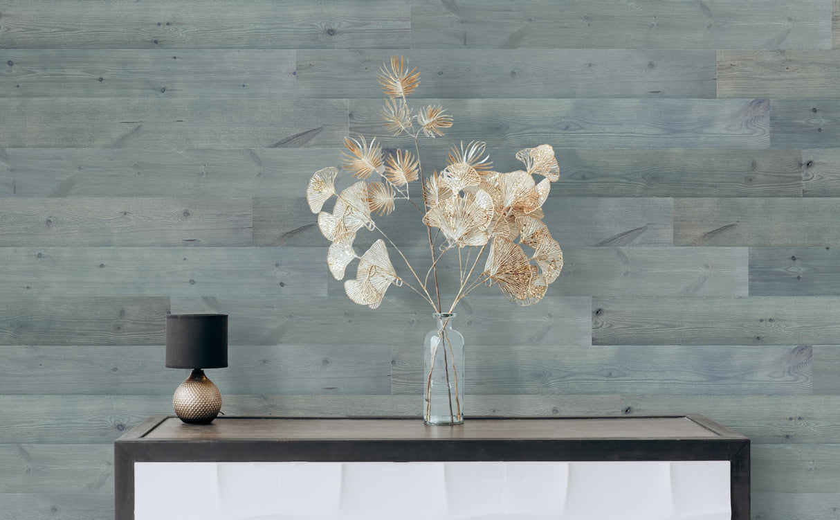 Brosisincorp Nail Up Real Barn Wood Planks, Thicken Rustic Reclaimed Wood Panel for Accent Walls, 11 Sq.Ft, 6 Pack, 48" L X 5.5" W X 0.3" Th - Charcoal Gray Brosisincorp