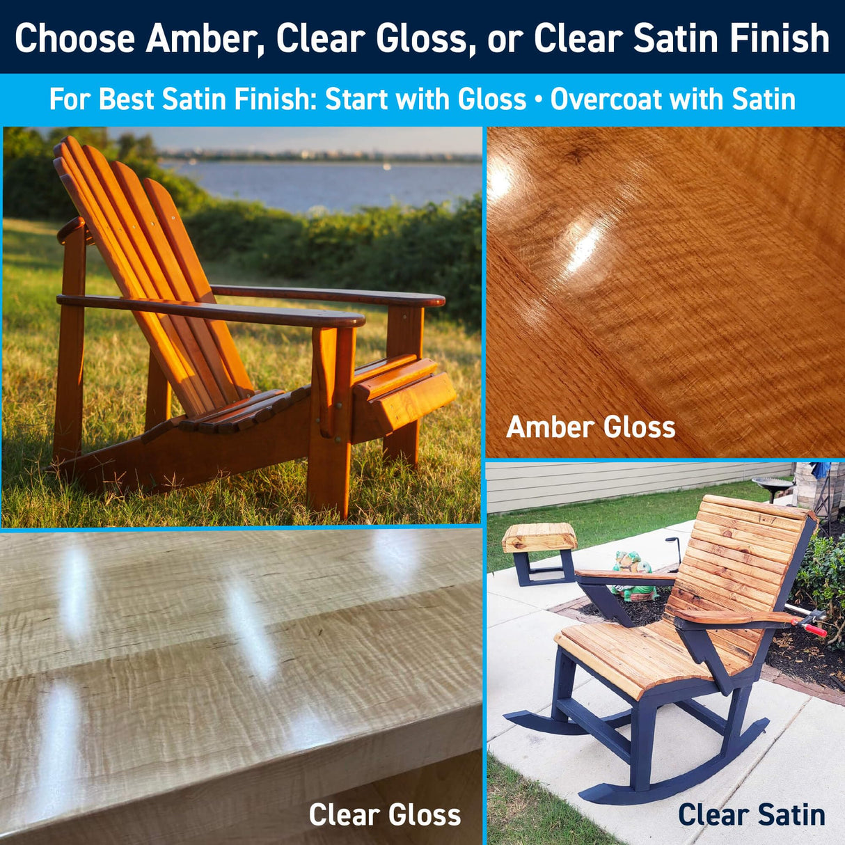 TotalBoat-520605 Halcyon Marine Varnish | Water-Based Polyurethane Wood Finish | Clear Satin UV Protection for Interior and Outdoor Use (Clear Satin, Quart) TotalBoat