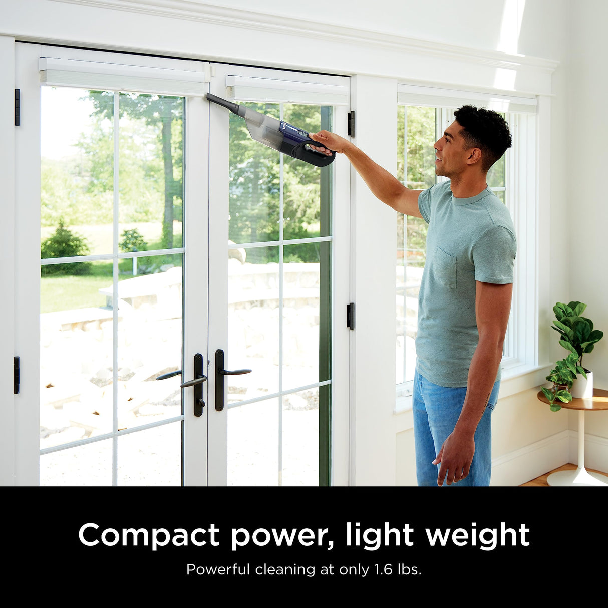 Shark Cyclone PET Handheld Vacuum with 8" Crevice Tool, HyperVelocity Suction, Navy Blue/Grey, CH701 Shark