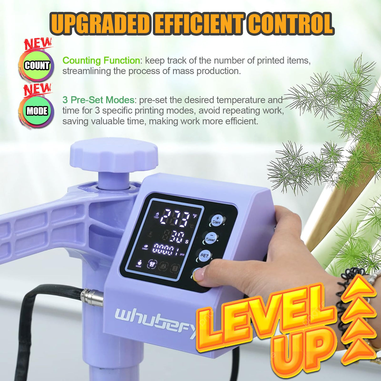 Whubefy Heat Press Machine for T Shirts 15x15 with 30OZ Tumbler Press 8 in 1 Slide Out & Swing Away Digital Heat Transfer with 3 Pre-Set Modes & Counting Function for Bulk Press Hat Cap Mug Plate Whubefy