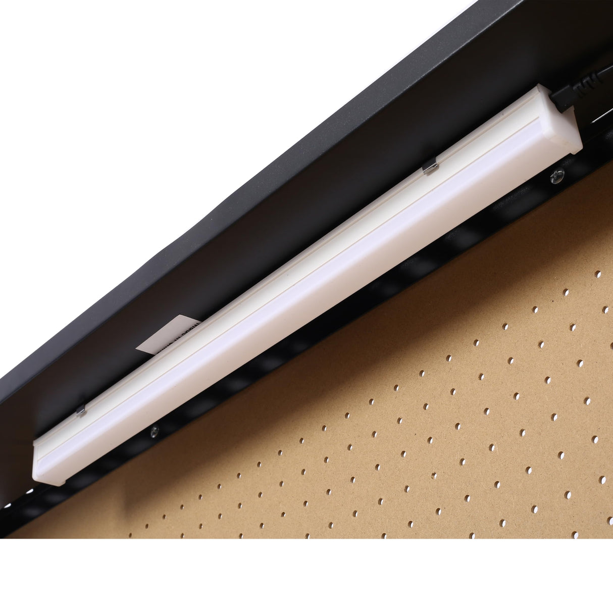 Heavy-Duty Steel Workbench with Drawer and Peg Board, Garage Work Bench with Storage, Workshop Tools Table with LED Light,4xAC outlets 2xUSB Ports HEIGHYOXP