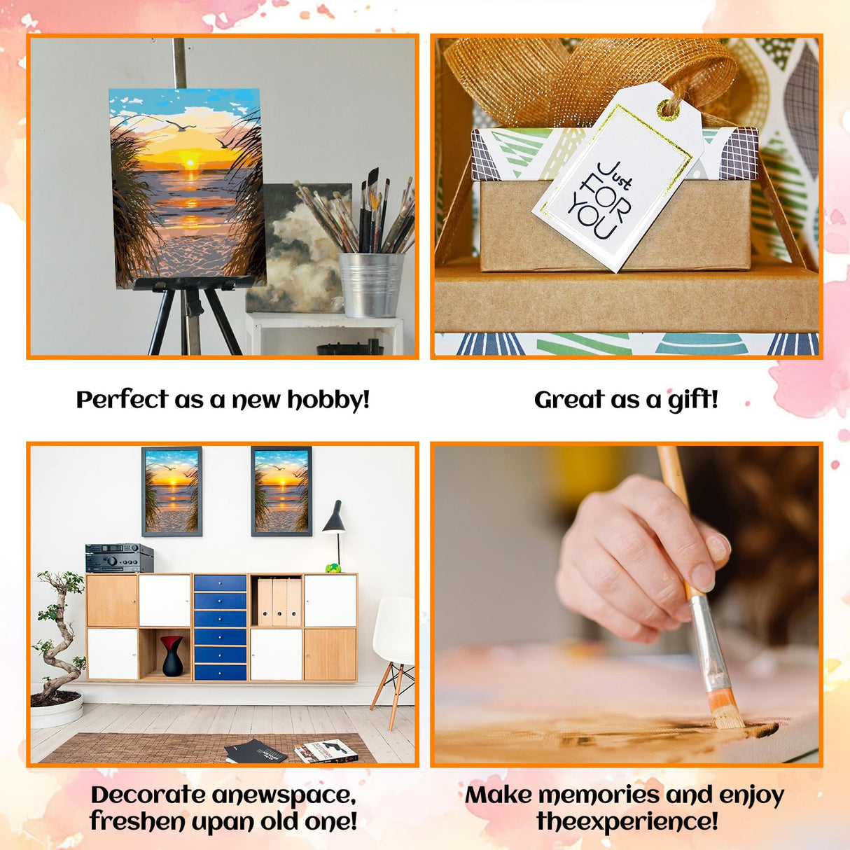 NPCSWXQ Paint by Numbers Kit for Adults Beginners, Beach Sunset Oil Acrylic Painting Crafts Number Artist Paint Kit for Home Wall Bedroom Study or Office Decor Gift 16x20Inch NPCSWXQ