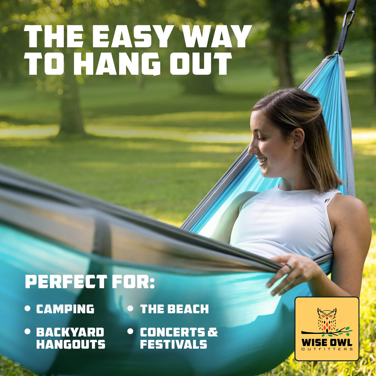 Wise Owl Outfitters Portable Hammock Stand, 106x42, 440lb Capacity - Sports & Outdoors Wise Owl Outfitters