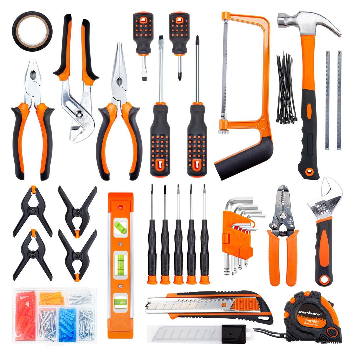 CARTMAN 238 Piece Socket Wrench Auto Repair Tool Combination Package Mixed General Household Hand Tool Set Tool Kit with Plastic Toolbox Storage Case CARTMAN