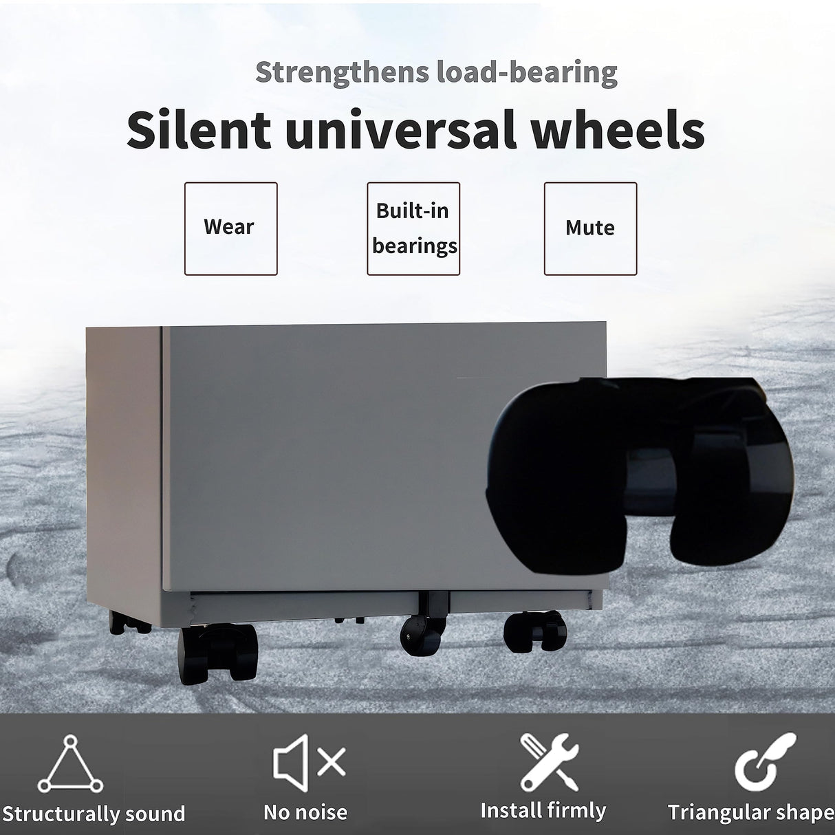 Sanoolir 3-Drawer Mobile File Cabinets Rolling ,Vertical Metal Filing Cabinet for Legal & Letter File Anti-tilt Design with Lock Under Desk Office Drawers Fully Assembled (Grey) Sanoolir