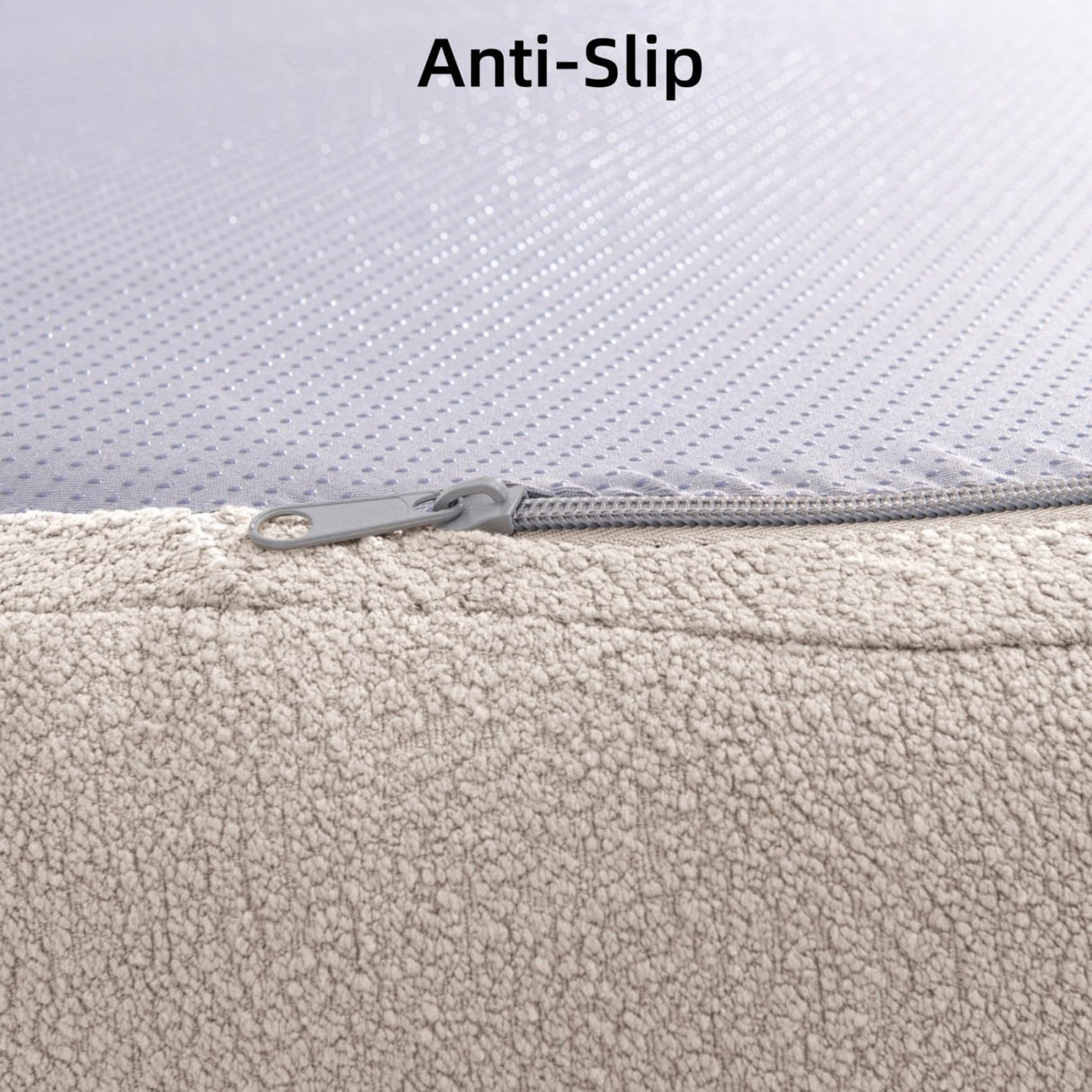 KEIKI Curved Lamb's Wool Boneless Modular Sectional Couch with Pillows, 4 Seater Comfy Cloud Sofa for Living Room Bedroom, Modern Minimalist Style, Compressed (No Assembly Required), Brown KEIKI