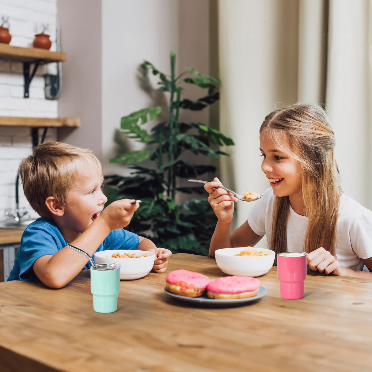 AGH 3 oz Mini Tumbler Shot Glass with Straw and Lid Colored Stainless Steel Sublimation Tumblers Cute Double Wall Vacuum Insulated Cups, 6 Pack AGH