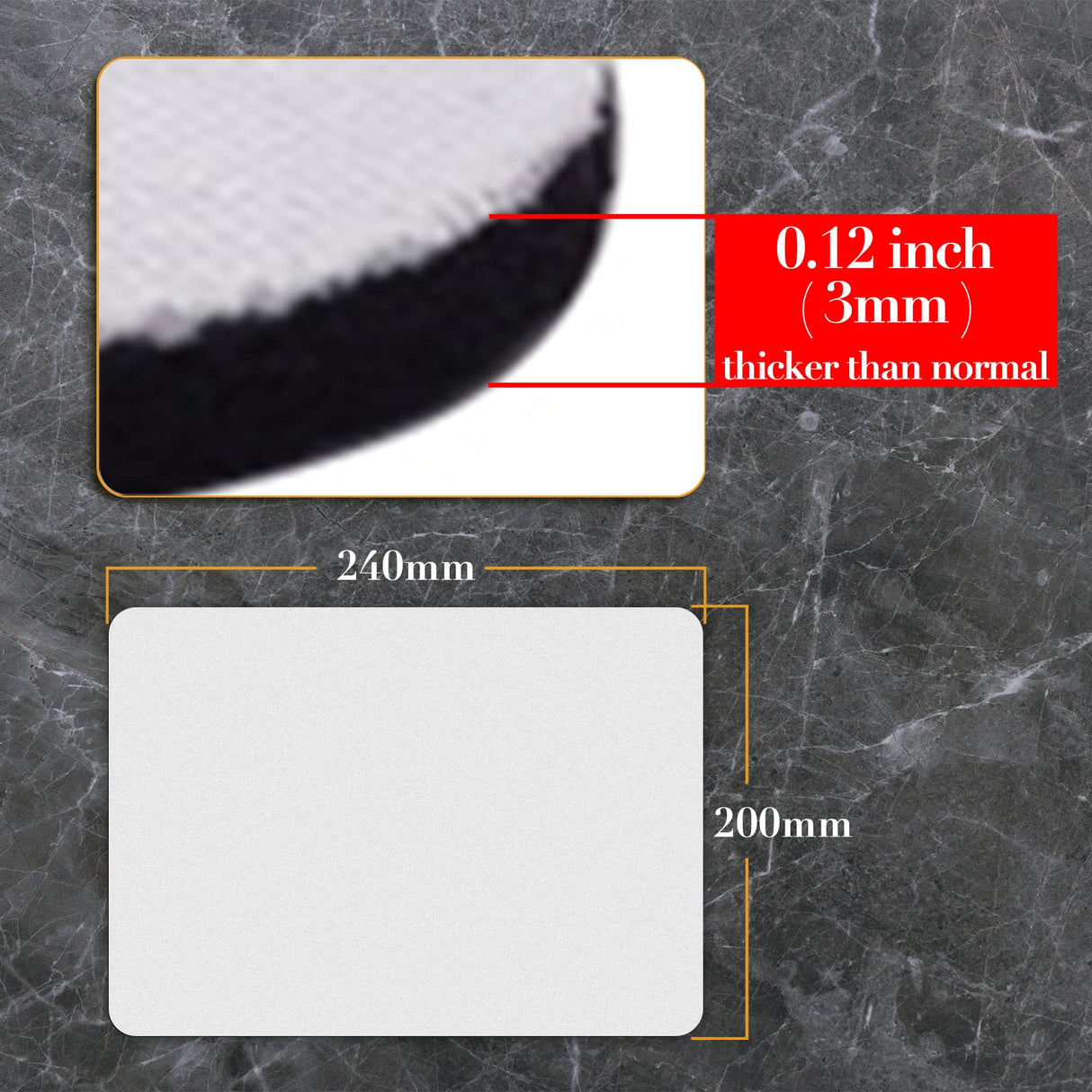 A-SUB Sublimation Mouse Pad Blank Rectangular Blanks 3mm Thick for Transfer Heat Press Printing Crafts 9.4x7.9x0.12 Inches White 11pcs A-SUB