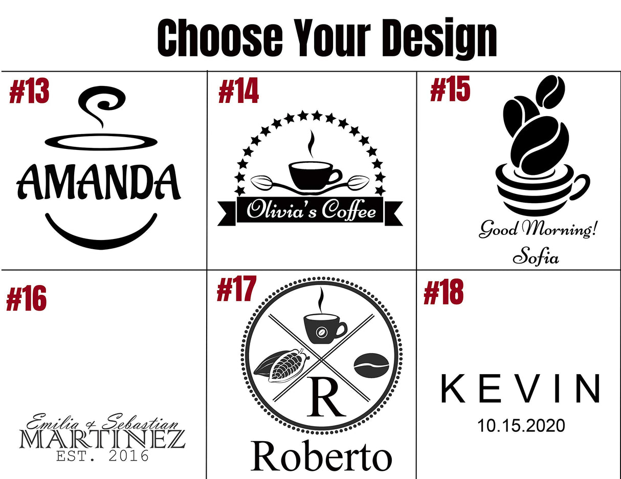 Customized Bamboo Square Coaster Set of 4 with Holder, Engraved Drink Custom Coasters – Wedding, Birthday, Anniversary, Dad, Mother, Corporate Gift JDS