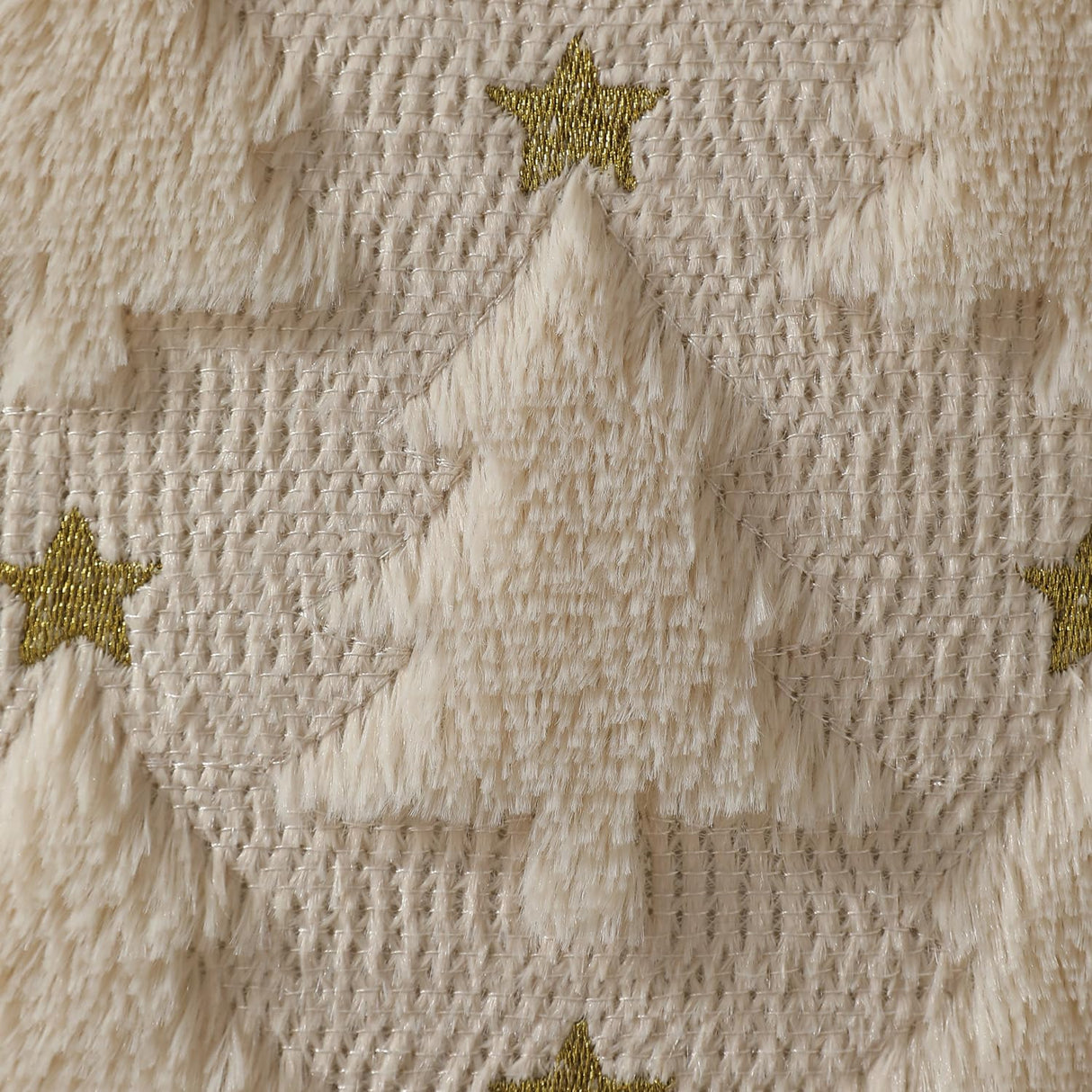 Allorry Christmas Pillow Covers 18 x 18 inch Set of 2 Beige Christmas Tree Pillow Covers Decorations Plush Faux Fur Soft Cushion Case for Winter Xmas Holiday Home Bedroom Sofa Decors PT004-C18 Allorry