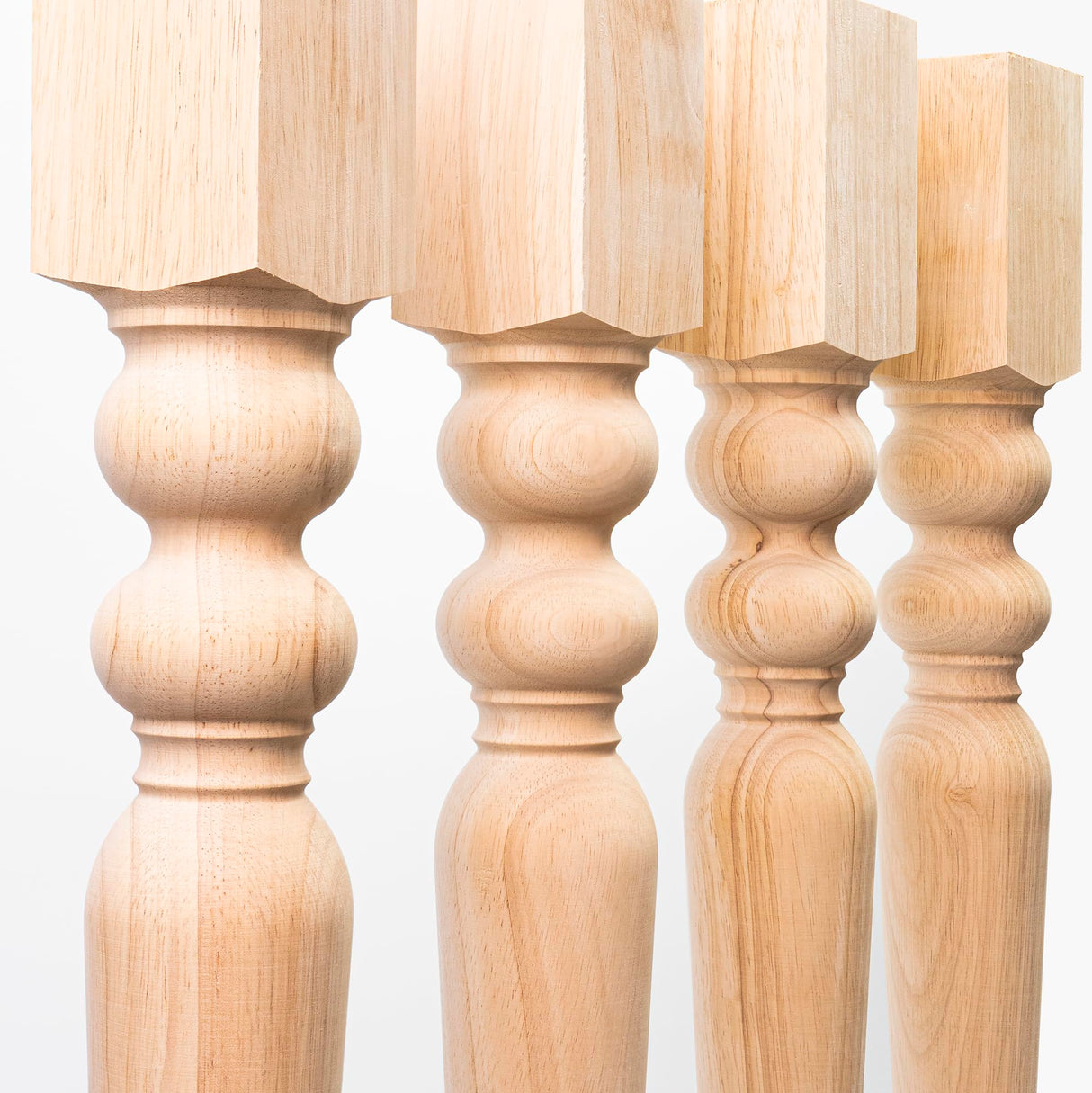 decorluxes Unfinished Farmhouse Table Legs Dining Table 2.8" X 29" Set of 4 DIY Coffee Table Rustic Turned Style Leg | Easy to Paint Any Color You Want (29 inch) decorluxes