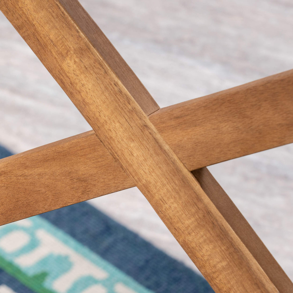 Christopher Knight Home Harvey Outdoor 7 Piece Acacia Wood Dining Set, Teak Finish/Blue Christopher Knight Home