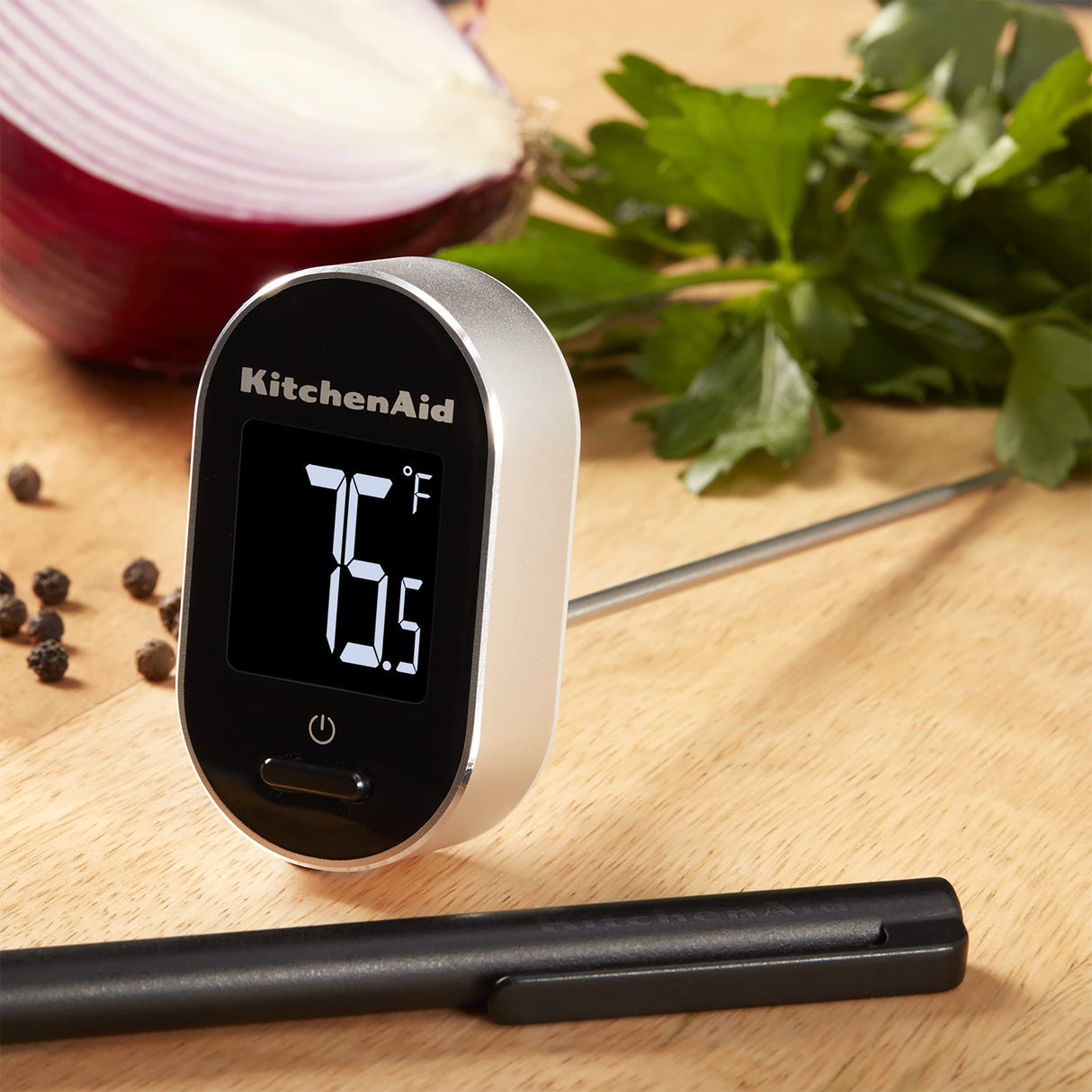 KitchenAid KQ904 Digital Instant Read Kitchen and Food Thermometer, Temperature Range: -40F to 482F, Black KitchenAid