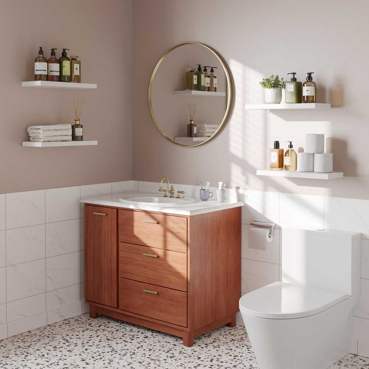 YUFLINX Floating Shelves for Wall,16’’Rustic Wood Wall Shelf for Room Decor/Storage/Display,Small Book Shelf,Wall Mounted Hanging Shelves for Bedroom, Bathroom, Living Room, Kitchen(White,Set of 4) YUFLINX