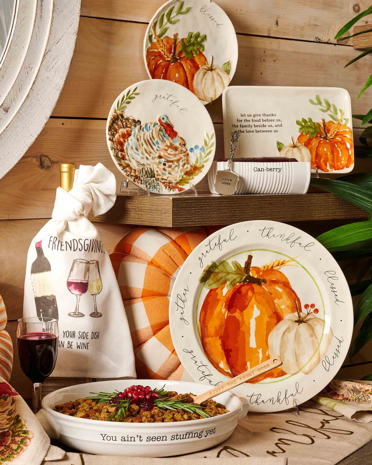 Mud Pie Can-Berry Ceramic Cranberry Serving Dish and Spatula Set Mud Pie