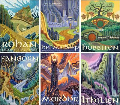 6Packs Ring Art Diamond Art Kits for Adults,Abstract Landscape Diamond Painting Kits,DIY 5D Fairy Dust Diamond Art Painting Kits,Magic Castle Gem Art Painting Kits for Home Wall Decor 12x16inch