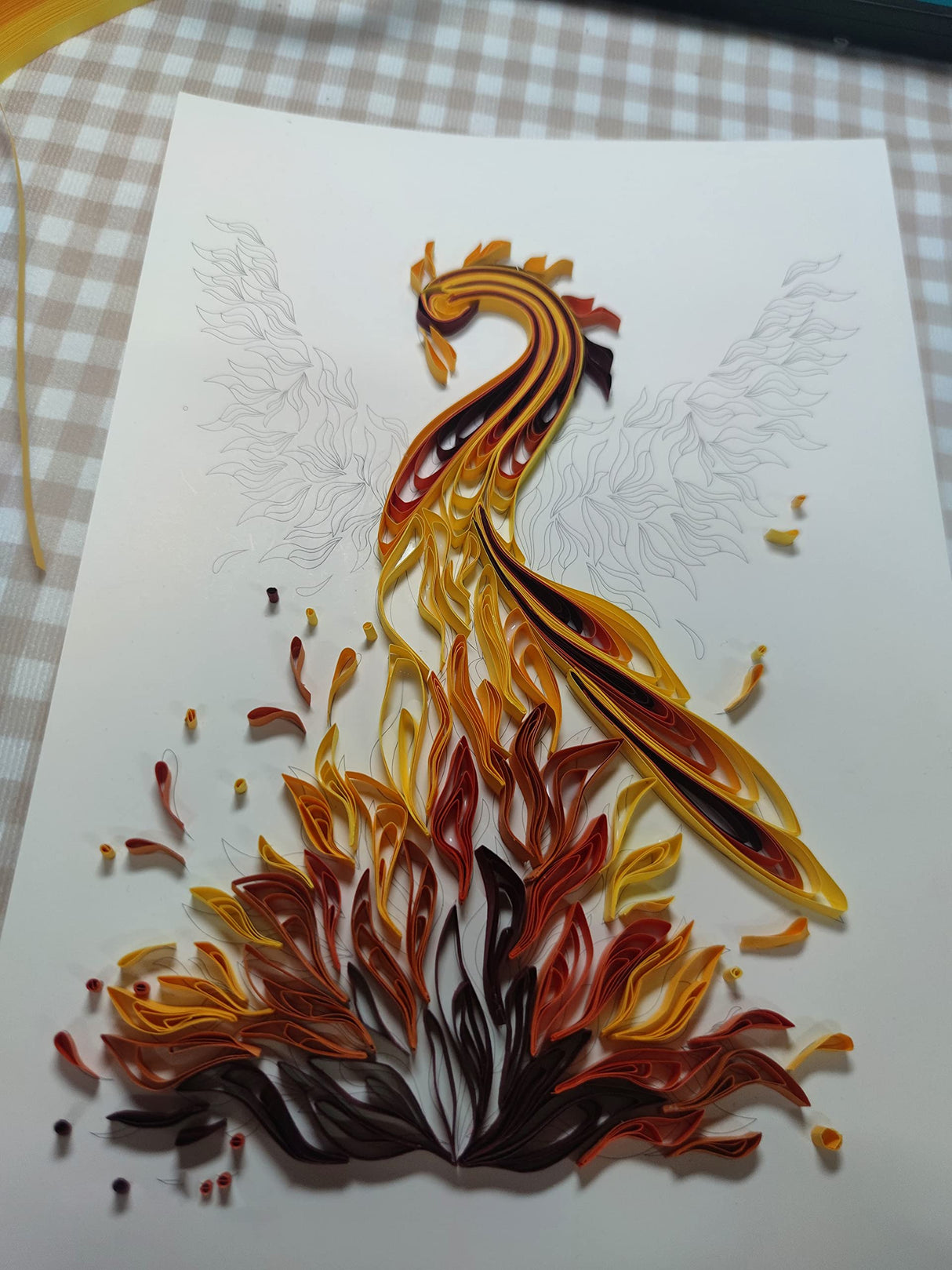 MerainMe Phoenix Paper Quilling Kit Paper Quilling Craft Great for DIY Learning Class, Home Decoration, Birthday Gift. It's Suitable for Children and Craftsmen. MerainMe