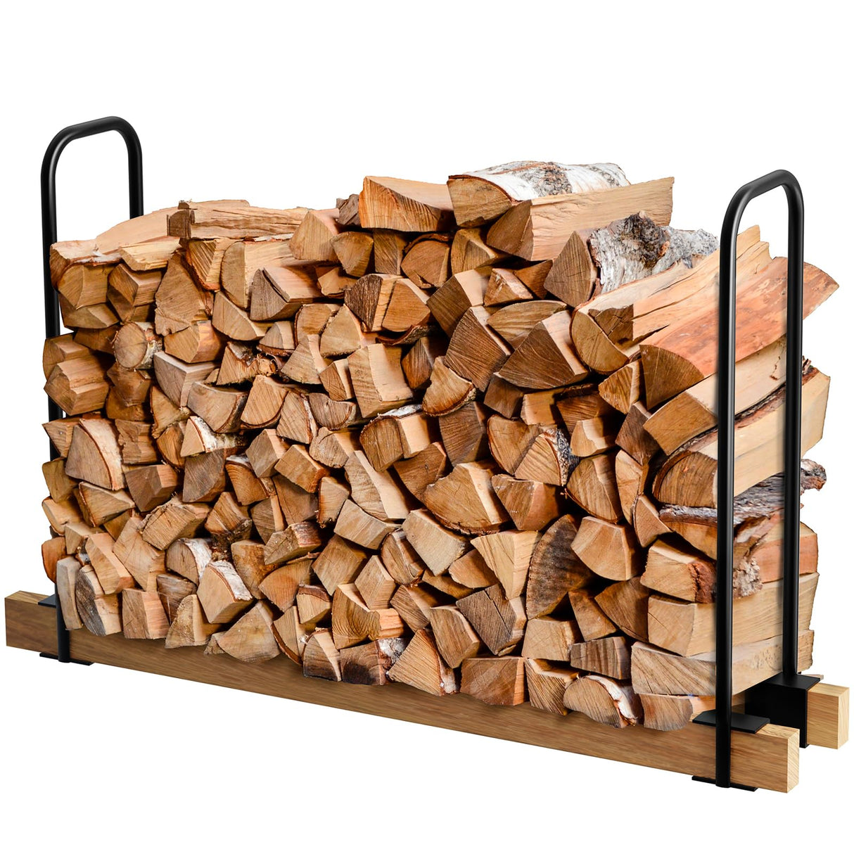 DOEWORKS Heavy Duty Firewood Racks Adjustable Length Log Bracket Rack Holder DOEWORKS