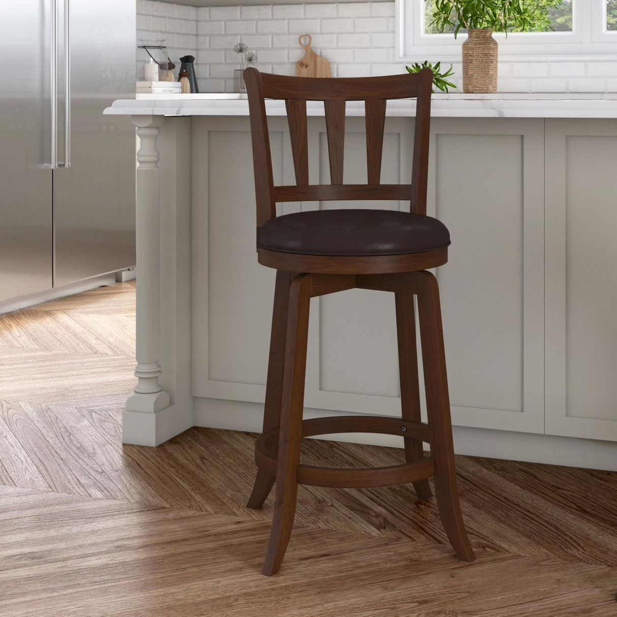 Hillsdale Presque Isle Swivel Stool, Counter Height, Cherry Hillsdale