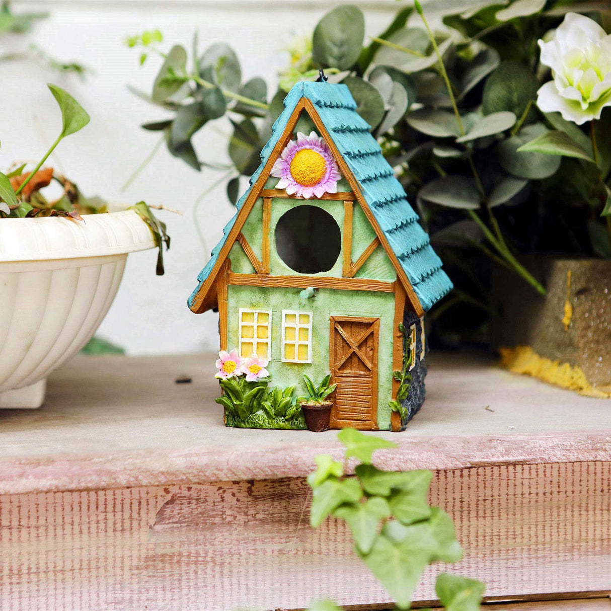 Bird Houses for Outside Clearance Hanging Birdhouses for Outdoors Bluebird Houses for Outside Nesting Box for Bird Lovers Tree Swallow Bird Finch Wild Birds Wren Chickadee1 ZLSZTMI