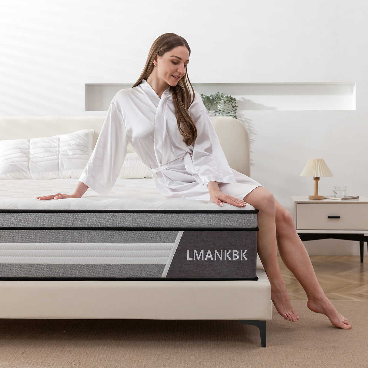 LMANKBK Full Mattress 12 Inch Hybrid Mattress Full - Memory Foam & Individually Pocket Coils Springs | Pressure Relief | Motion Isolation, Edge Support | CertiPUR-US Certified | Medium Firm LMANKBK