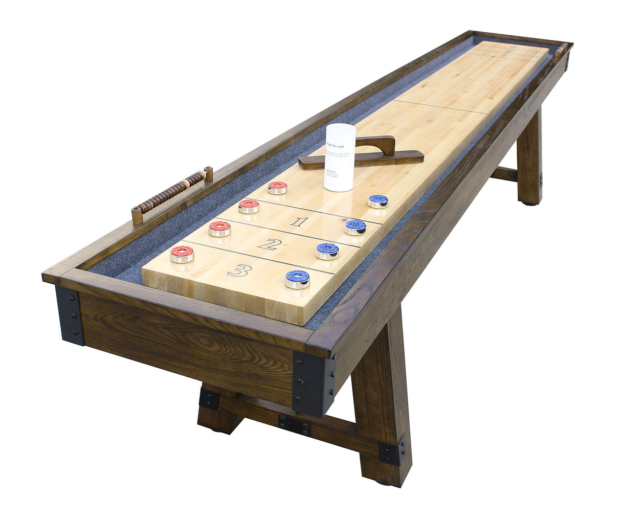 Hathaway Cheyenne 12' Shuffleboard Table, Rustic Oak (BG50354) Hathaway
