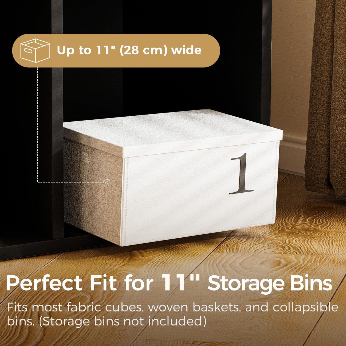 COMHOMA 6 Wood Cube Storage Organizer with Open Back and Removable Back Panels, 11In Black Cube Storage Bookshelf, Cubicle Shelf Bookcase for Home Office Bedroom Living Room, Vertical or Horizontal COMHOMA