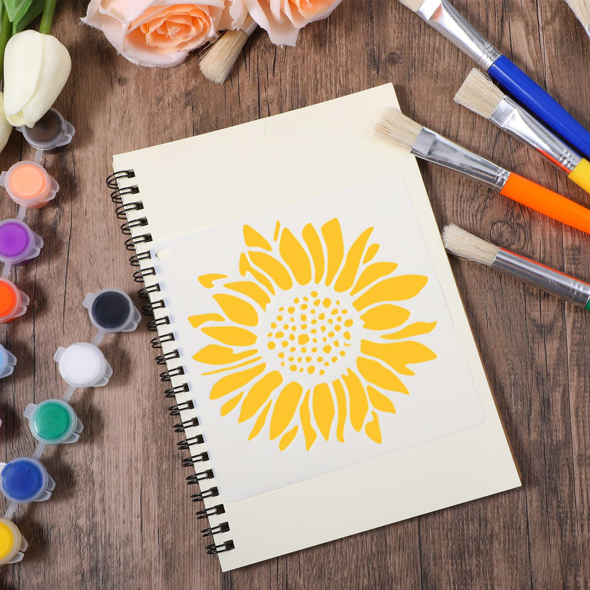 Yuanchu 15 Pcs Sunflower Bee Stencil Birds Stencils Butterfly Dragonfly Templates, Reusable Nature Stencils for Painting DIY Craft Stencils for Drawing on Wood Wall Canvas Rock Chalkboard Yuanchu