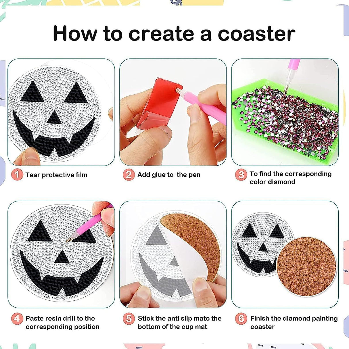 8 Pcs Baseball Diamond Art Coasters Kits with Holder, Diamond Painting Coaster Kits DIY Crafts for Adults Diamond Art Painting Kits Supplies for Los Angeles Gift Bartogro