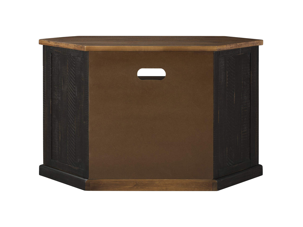 Martin Svensson Home Rustic Corner TV Stand, Antique Black and Honey Tobacco Martin Svensson Home