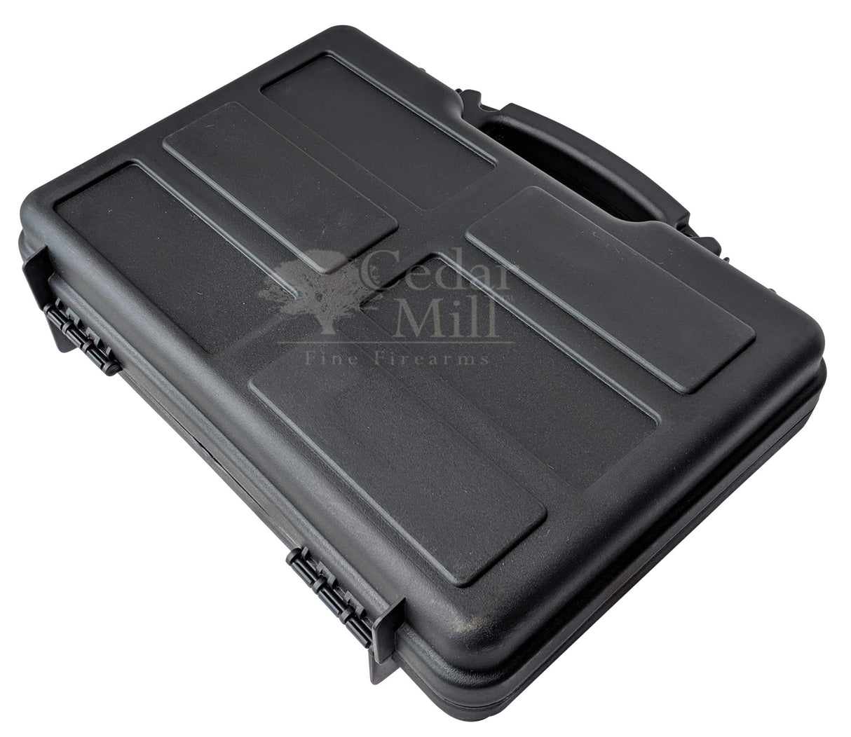 Hard Lockable Gun Case for Pistol, Revolver, and Handgun 12.3" inches x 10.5" Airline Compliant Locking 9mm TSA Approved Firearm Travel Non-Waterproof Storage Box Gun Carrying Case for Pistols Cedar Mill Fine Firearms