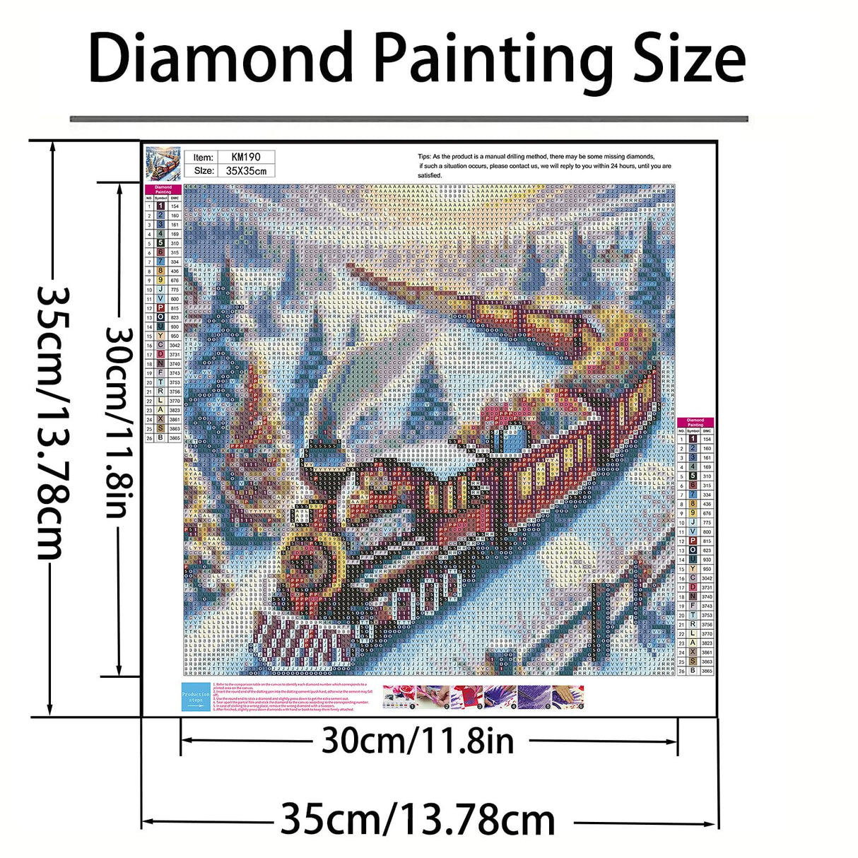 GXGLLPZBY Christmas Diamond Art Kits for Adults, 5D DIY Full Drill Diamond Painting Kits for Beginners, Snowy Steam Train Paint by Diamonds Gem Art Painting Kit for Home Wall Decor 13.8x13.8inch GXGLLPZBY