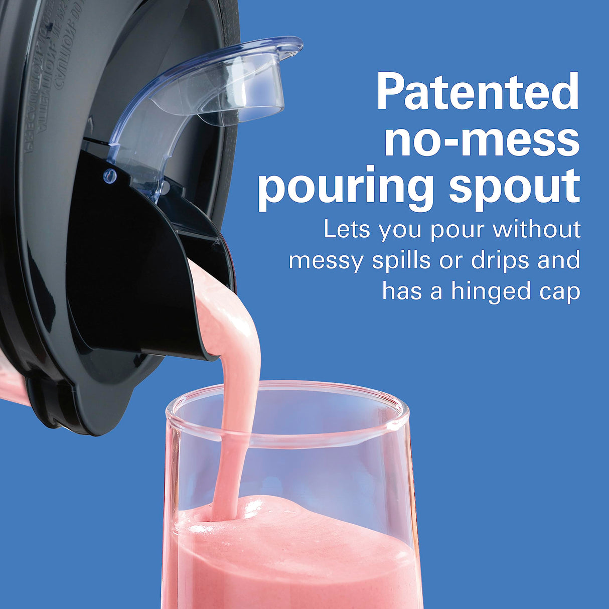 Hamilton Beach 58175 Wave Action Blender for Shakes and Smoothies, Stainless Steel Ice Sabre Blades, 800 Watts, Quiet Design, 40 oz Glass Jar, Black Hamilton Beach