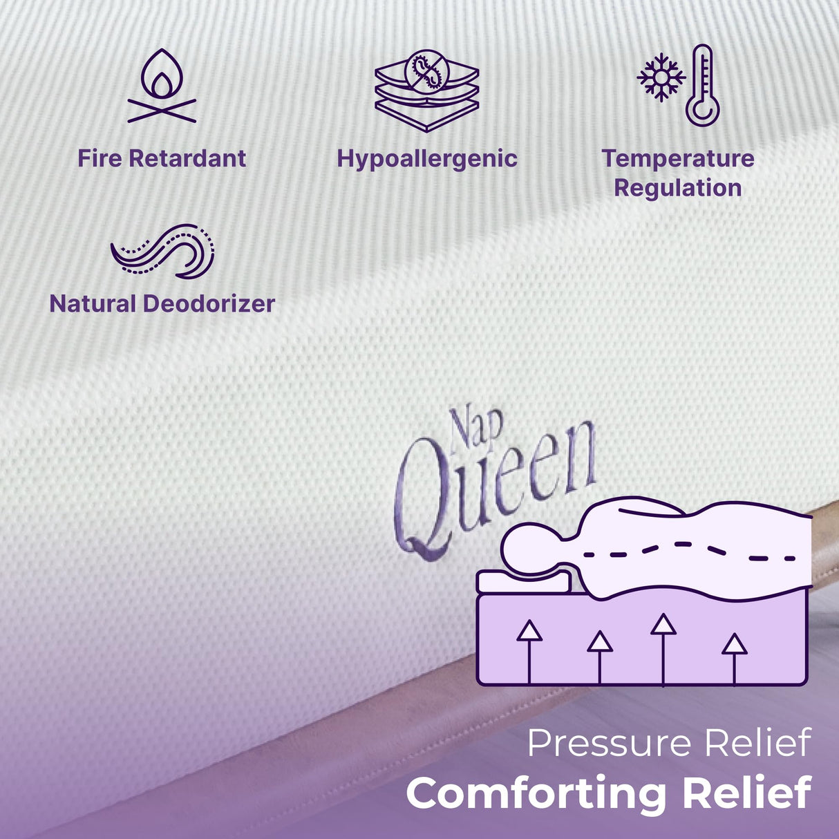 NapQueen Twin Mattress, 14 Inch Charcoal Memory Foam Mattress, Twin Bed Mattress in a Box, CertiPUR-US Certified, Medium Firm, Breathable Soft Fabric Cover NapQueen