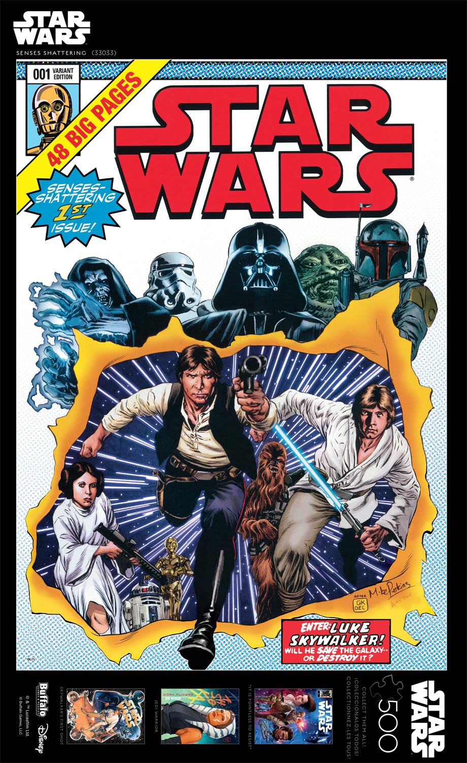 Buffalo Games - Star Wars - Senses Shattering - 500 Piece Jigsaw Puzzle for Adults -Challenging Puzzle Perfect for Game Nights - Finished Size is 21.25 x 15.00 Buffalo Games