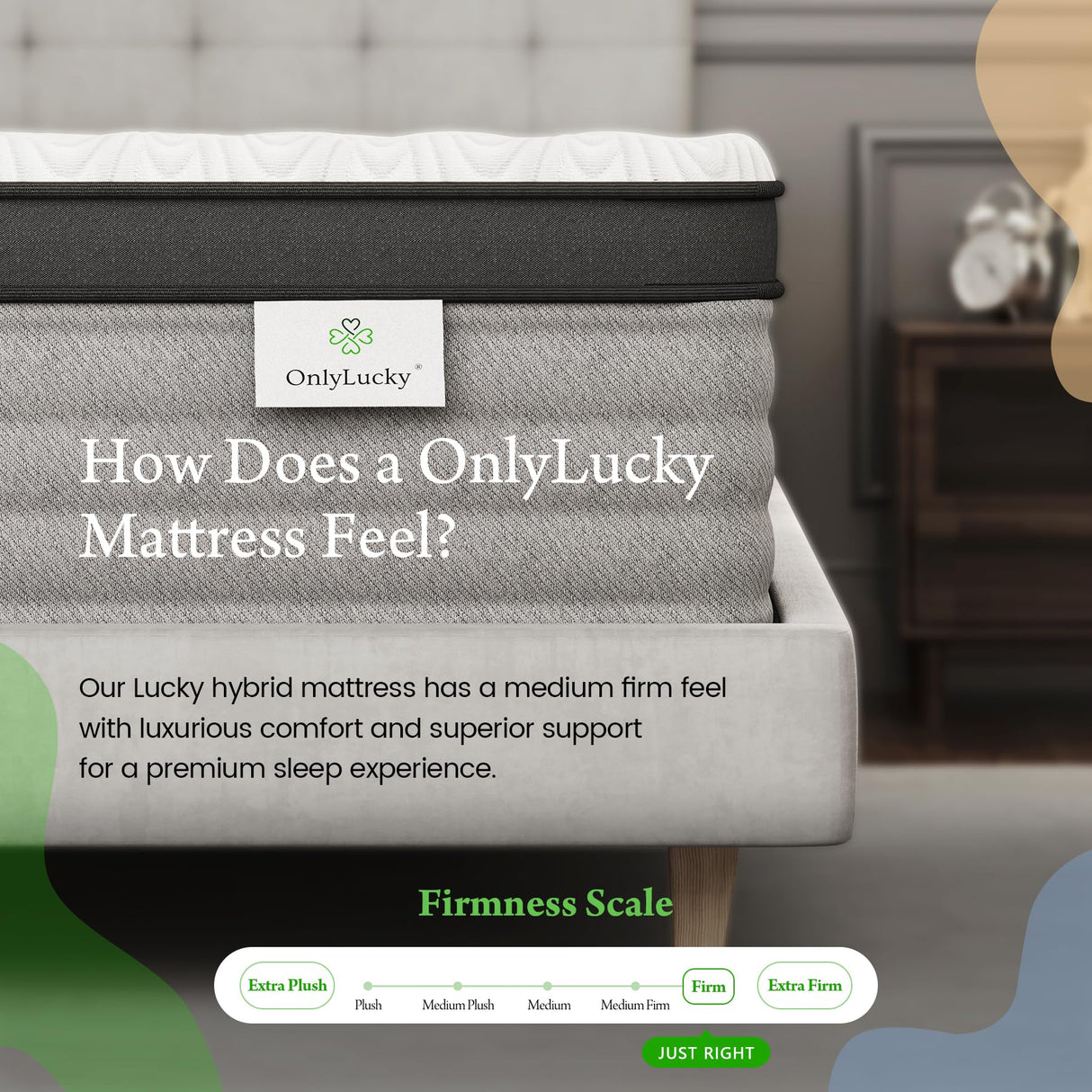 Onlylucky King Size Mattress - 14 Inch Gel Memory Foam Mattress with Individual Pocket Spring for Pressure Relief & Motion Isolation, Premier Comfort Night Sleep, Enhanced Support Hybrid King Mattress Onlylucky