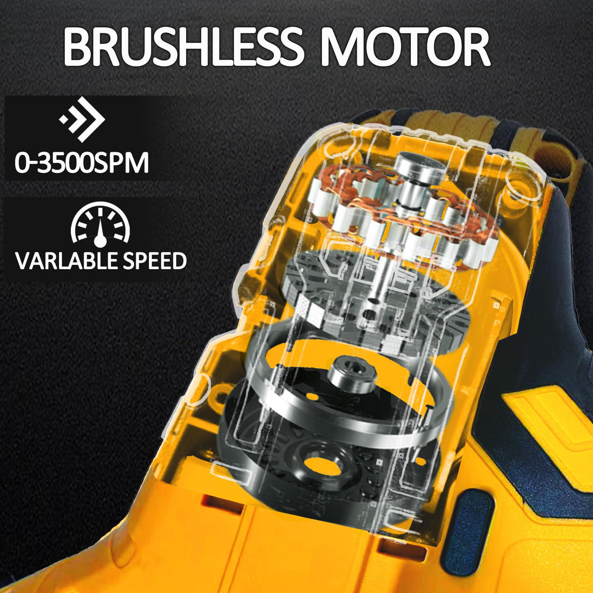 Reciprocating Saw Compatible with DeWalt 20V Battery, Brushless Power Cordless Recipro Saw, 0-3500SPM Variable Speed, Tool-free Blade Change, 4 Saw Blades Kit for Wood/Metal/PVC Cutting, Tool Only byczone