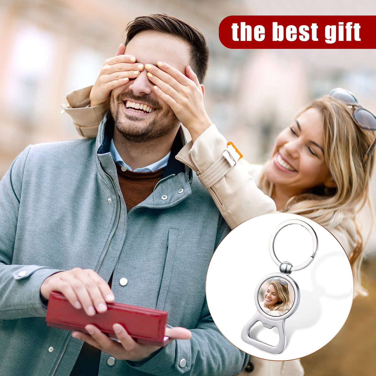 Patelai 10 Pieces Sublimation Blank Keychains Sublimation Metal Blank Bottle Opener Keychains Aluminum Heat Transfer Sublimation Key Rings Customized Sublimation Photos (Round, Rectangle) Patelai