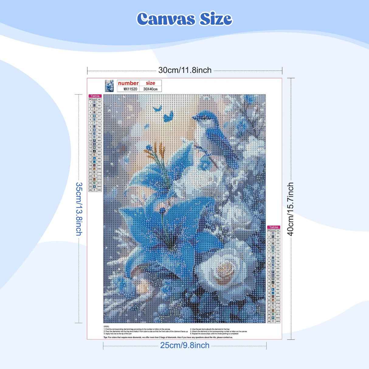 EOBROMD Diamond Art Painting Kits for Adults Birds Flower, 5D Full Drill Diamond Dots, DIY Diamond Art Painting Kits for Adults Beginners, Diamond Gem Art and Crafts for Home Wall Decor 12x16inch EOBROMD