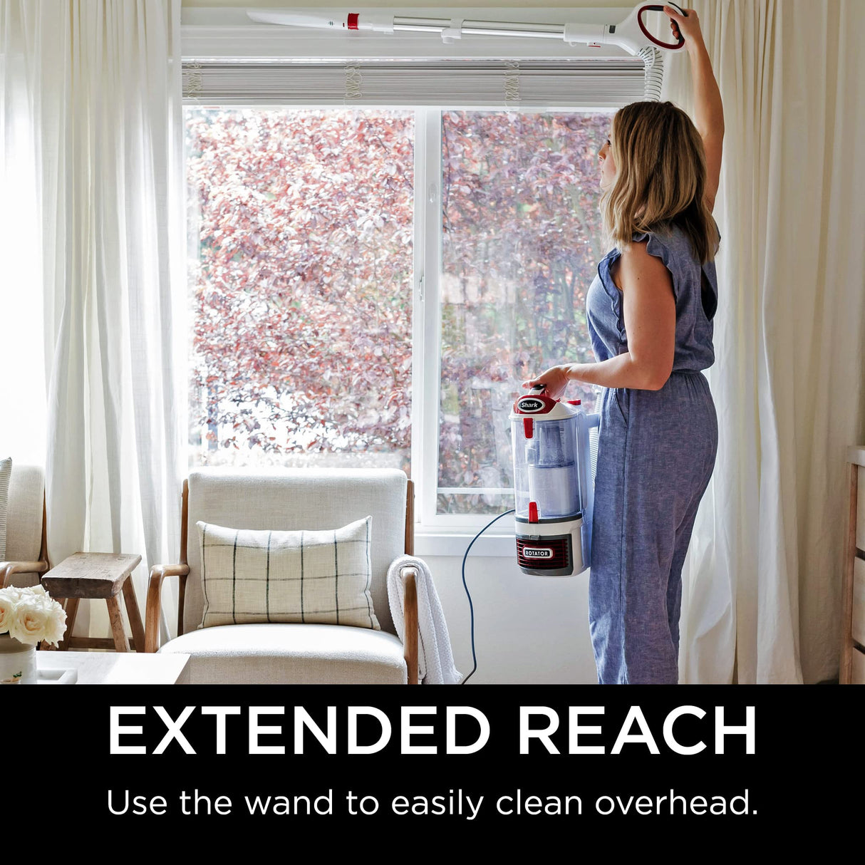 Shark NV501 Rotator Professional Lift-Away Upright Vacuum with HEPA Filter, Swivel Steering, LED Headlights, Wide Upholstery Tool, Dusting Brush & Crevice Tool, White/Red Shark