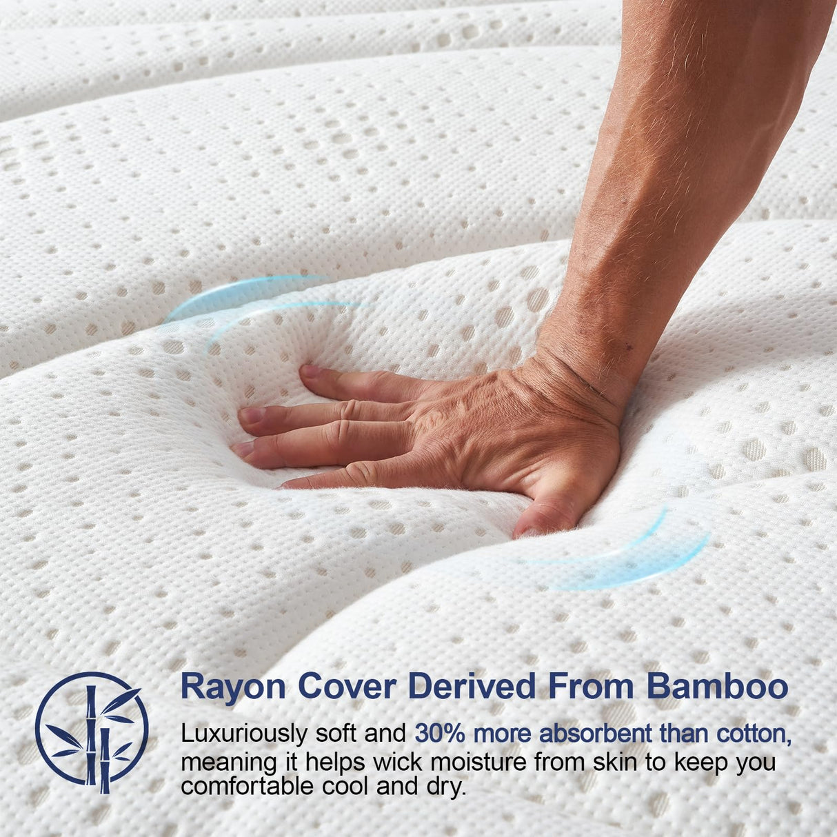 Suiforlun King Mattress, 14 Inch Hybrid Gel Memory Foam and Innerspring Mattress, Euro Top Luxury Mattress with 7 Premium Layers, Pressure Relief, CertiPUR-US Certified, 80”x76”x14 Suiforlun